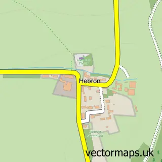 Street map sample of Hebron, Northumberland