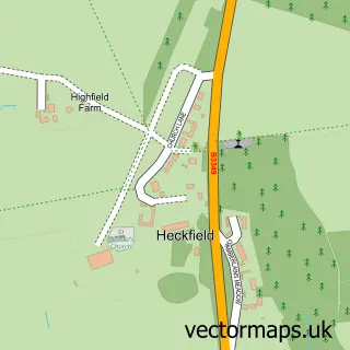 Street map sample of Heckfield, Hampshire