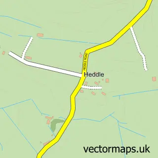 Street map sample of Heddle, Orkney