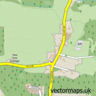 Street map sample of Hedgerley, Buckinghamshire