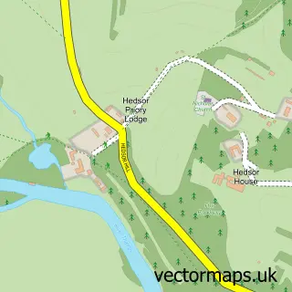Street map sample of Hedsor, Buckinghamshire
