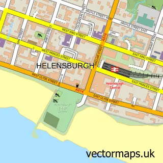 Street map sample of Helensburgh, Dunbartonshire