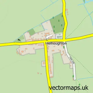 Street map sample of Helhoughton, Norfolk