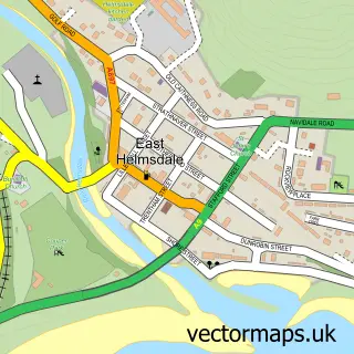 Street map sample of Helmsdale, Sutherland