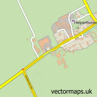 Street map sample of Helperthorpe, North Yorkshire
