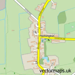 Street map sample of Hemington, Leicestershire