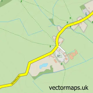 Street map sample of Hemington, Somerset