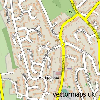 Street map sample of Hempstead, Kent