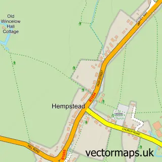 Street map sample of Hempstead, Essex
