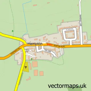 Street map sample of Hempton, Oxfordshire