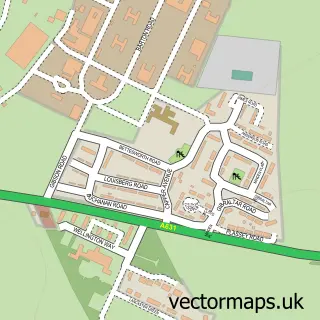 Street map sample of Hemswell Cliff, Lincolnshire