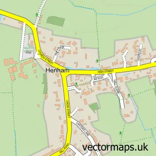 Street map sample of Henham, Essex