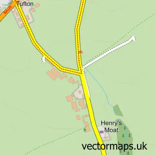 Street map sample of Henry's Moat, Dyfed