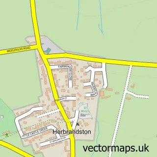 Street map sample of Herbrandston, Dyfed