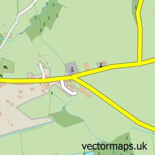 Street map sample of Hermon, Dyfed