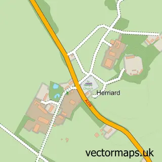 Street map sample of Herriard, Hampshire