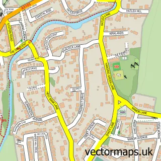 Street map sample of Hest Bank, Lancashire