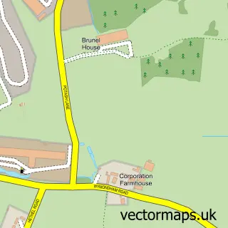 Street map sample of Hethel, Norfolk
