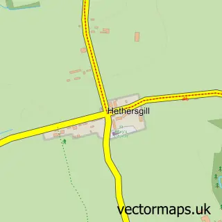 Street map sample of Hethersgill, Cumbria