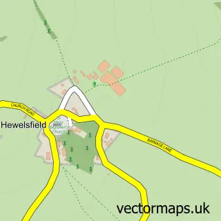 Street map sample of Hewelsfield, Gloucestershire