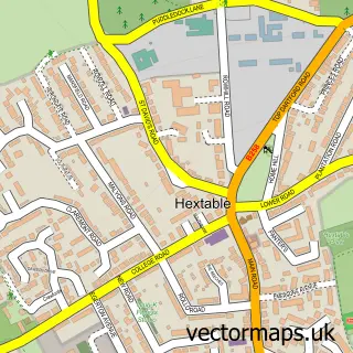 Street map sample of Hextable, Kent