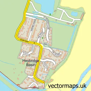Street map sample of Heybridge Basin, Essex