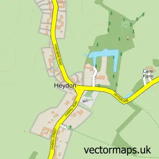 Street map sample of Heydon, Cambridgeshire