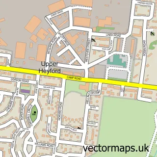 Street map sample of Heyford Park, Oxfordshire
