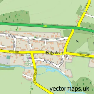 Street map sample of Heytesbury, Wiltshire