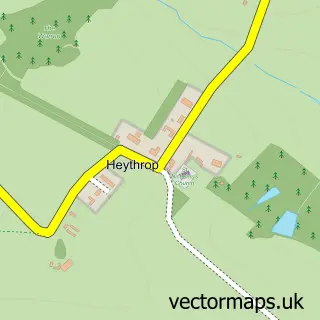 Street map sample of Heythrop, Oxfordshire