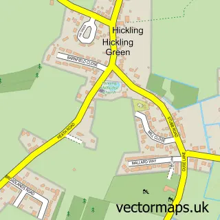 Street map sample of Hickling, Norfolk