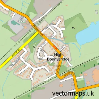 Street map sample of High Bonnybridge, Stirling and Falkirk