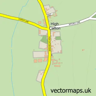 Street map sample of High Catton, East Riding of Yorkshire