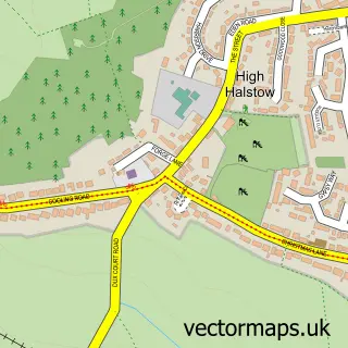 Street map sample of High Halstow, Kent