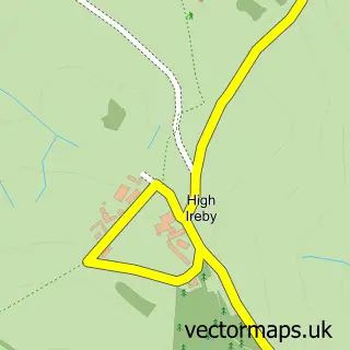 Street map sample of High Ireby, Cumbria