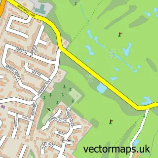 Street map sample of High Legh, Cheshire