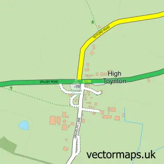 Street map sample of High Toynton, Lincolnshire