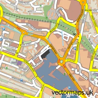 Street map sample of High Wycombe, Buckinghamshire