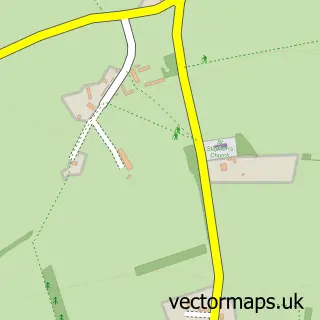 Street map sample of Higham, Suffolk