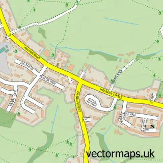 Street map sample of Highbury, Somerset