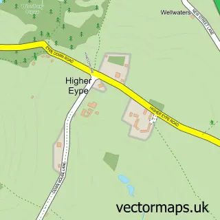 Street map sample of Higher Eype, Dorset