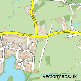 Street map sample of Hightown, Hampshire