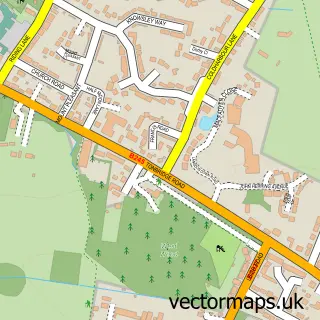 Street map sample of Hildenborough, Kent