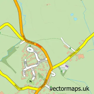 Street map sample of Hilderstone, Staffordshire