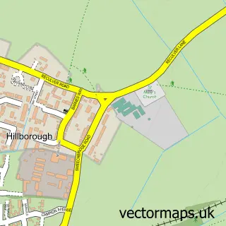 Street map sample of Hillborough, Kent