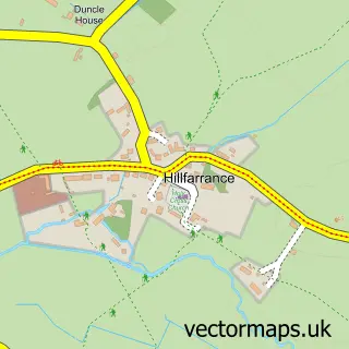 Street map sample of Hillfarrance, Somerset