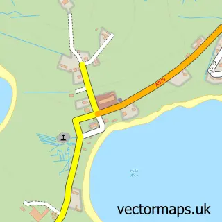 Street map sample of Hillswick, Shetland