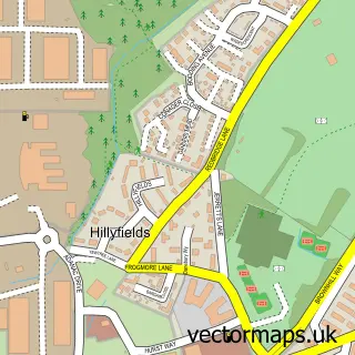 Street map sample of Hillyfields, Hampshire