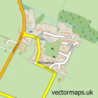 Street map sample of Hilmarton, Wiltshire
