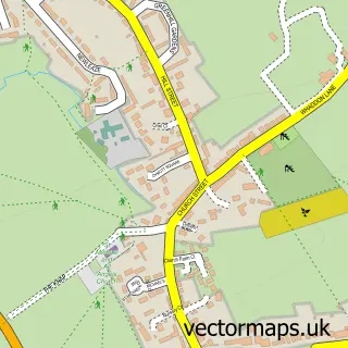 Street map sample of Hilperton, Wiltshire